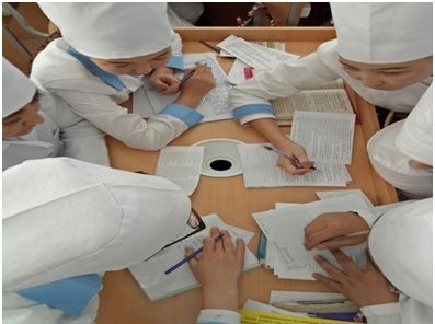 21.11. Teachers A.Zh. Almenova and S.O. Zharlygasova have conducted an open binary lesson of the Russian and English languages on a subject: "On reception at the obstetrician – the gynecologist" "At the Gynecologist".